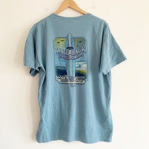 Laid Back Long Boards Blue Tee Shirt Large